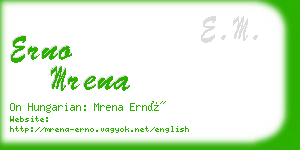 erno mrena business card